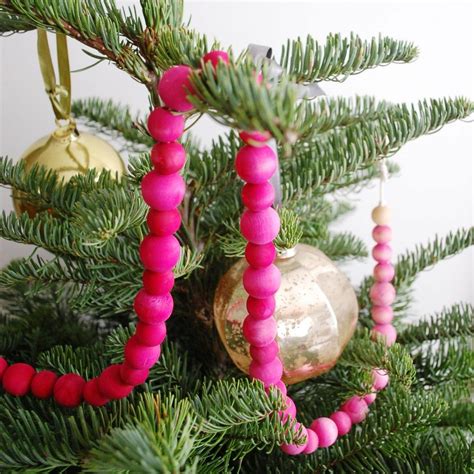 pink christmas tree garlands